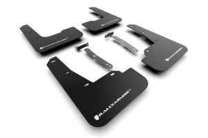 Hyundai Elantra Mud Flap Kit - Front + Rear - Rally Armor - UR Black with White Logo - Black - `22-`23